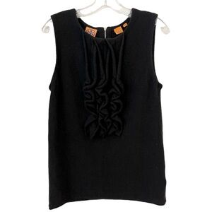 Tory Burch Black Cashmere Sleeveless Sweater Top